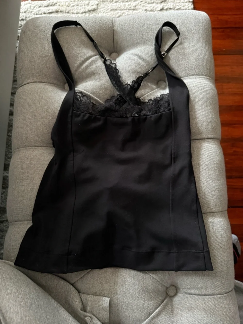 XS Free People Black Lace Halter Top - Picture 2 of 2